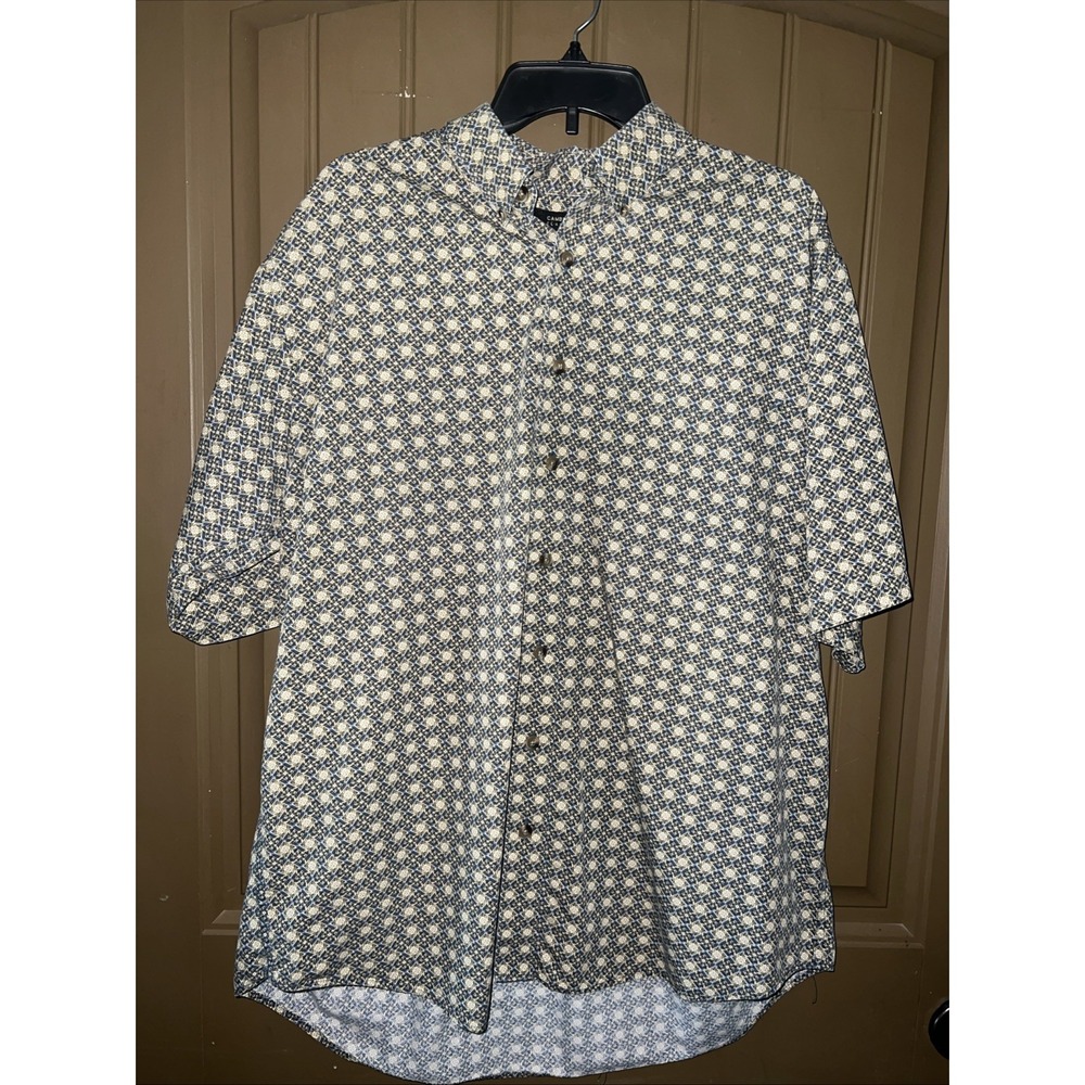 Cambridge Classics Mens XL Plaid Button Down Shirt 100%Cotton ShortSleeve Casual